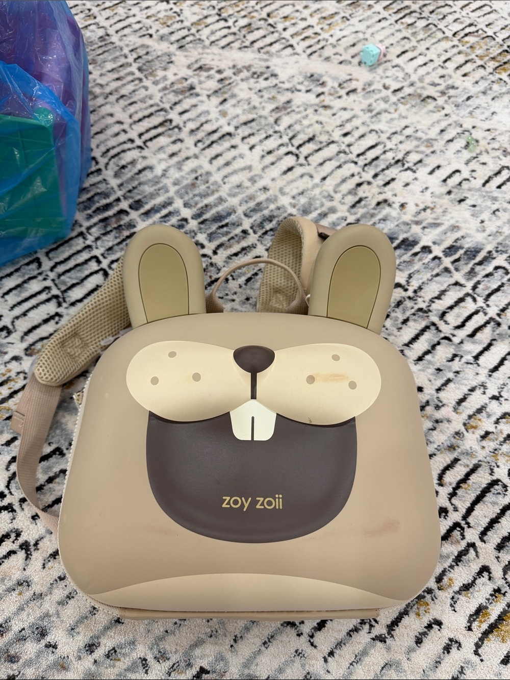 Kids Beige Bunny Backpack Bag